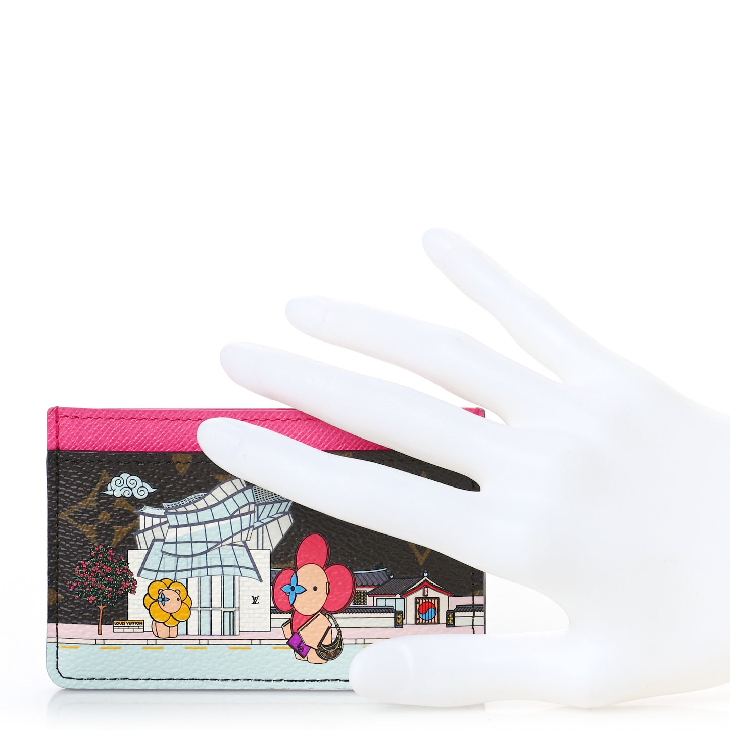 Monogram 2022 Christmas Animation Seoul Cardholder Fuchsia