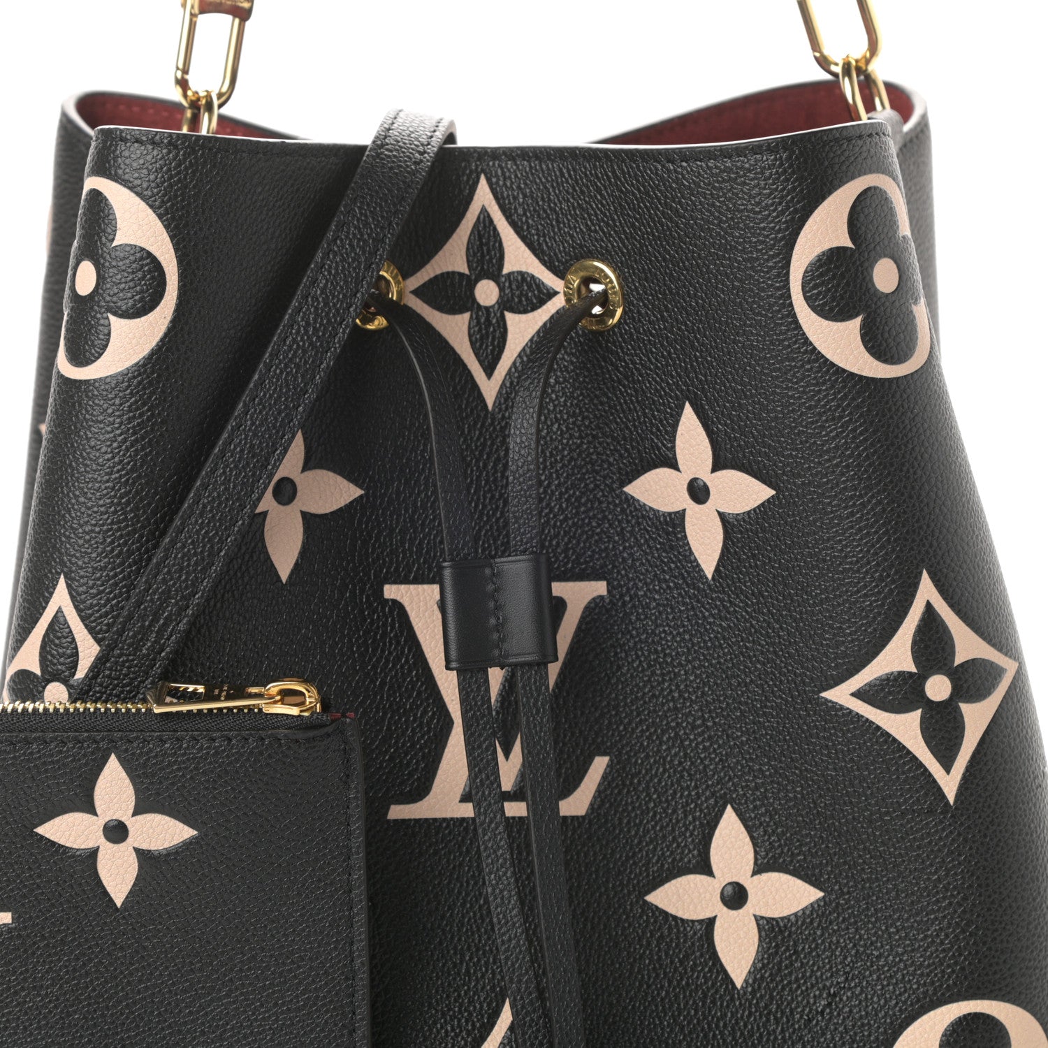 Louis Vuitton Empreinte Monogram Giant Neonoe MM Black Beige 7 of 9