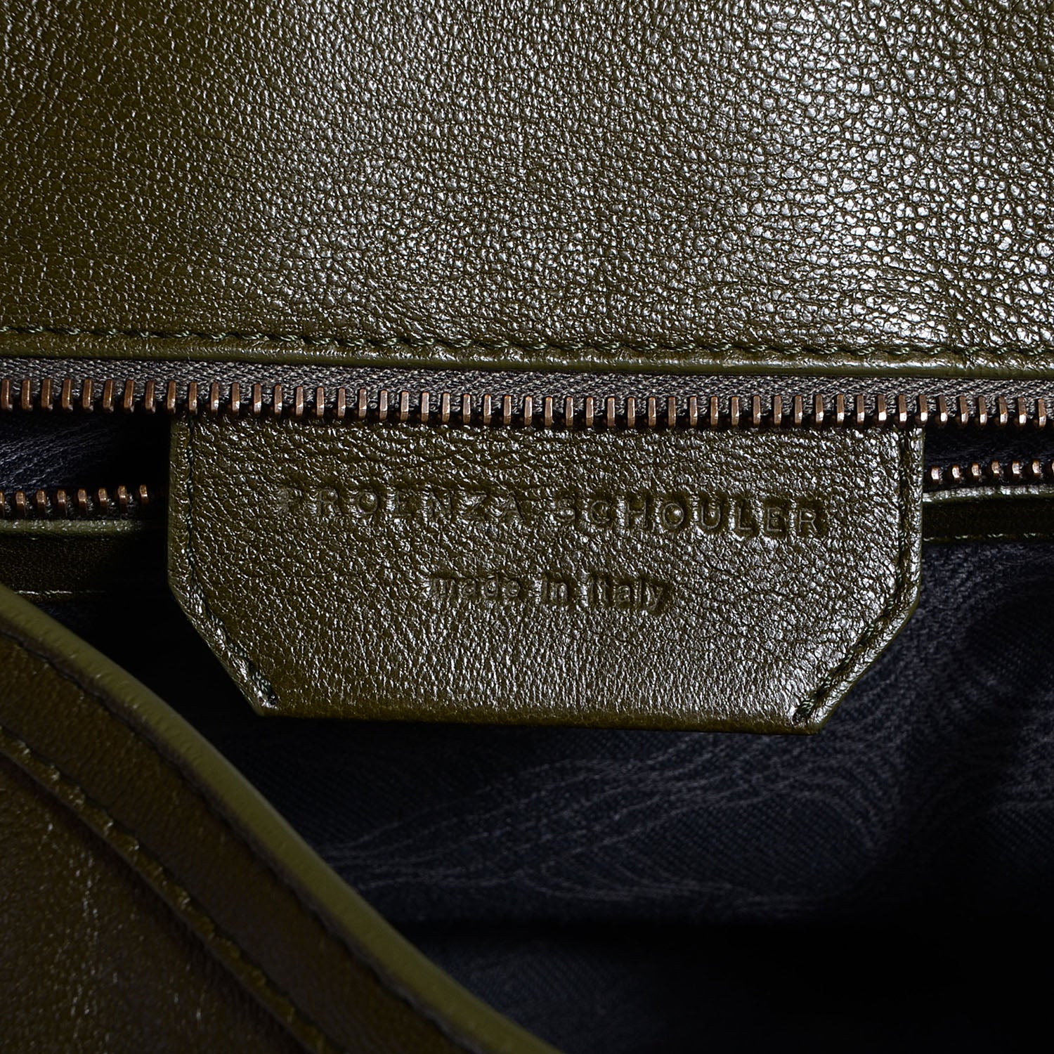Proenza Schouler Leather PS1 Mini Messenger Bag Military 7 of 10