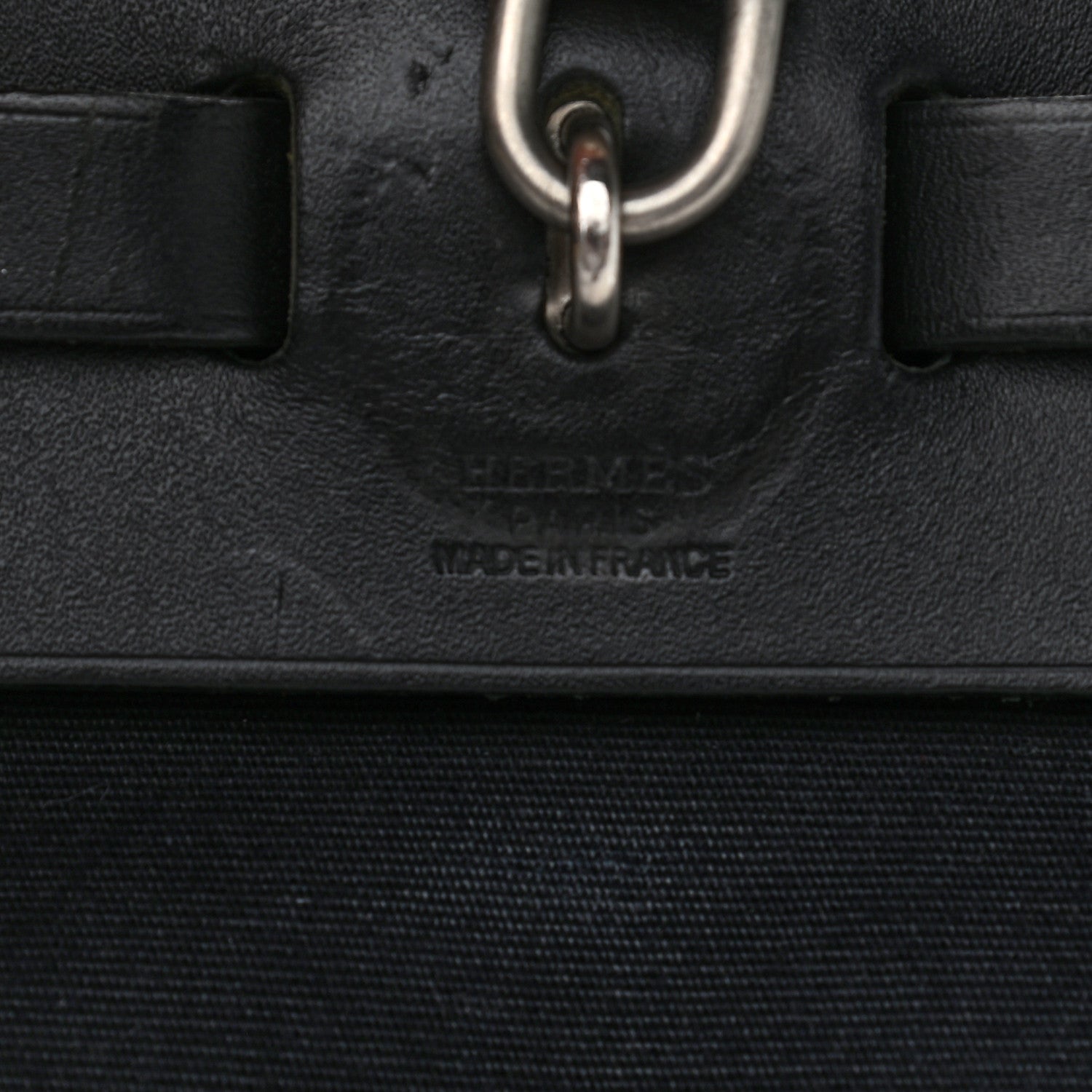 Hermes Toile Vache Calfskin Herbag 30 PM Black 9 of 13