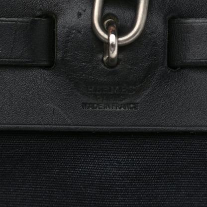 Hermes Toile Vache Calfskin Herbag 30 PM Black 9 of 13