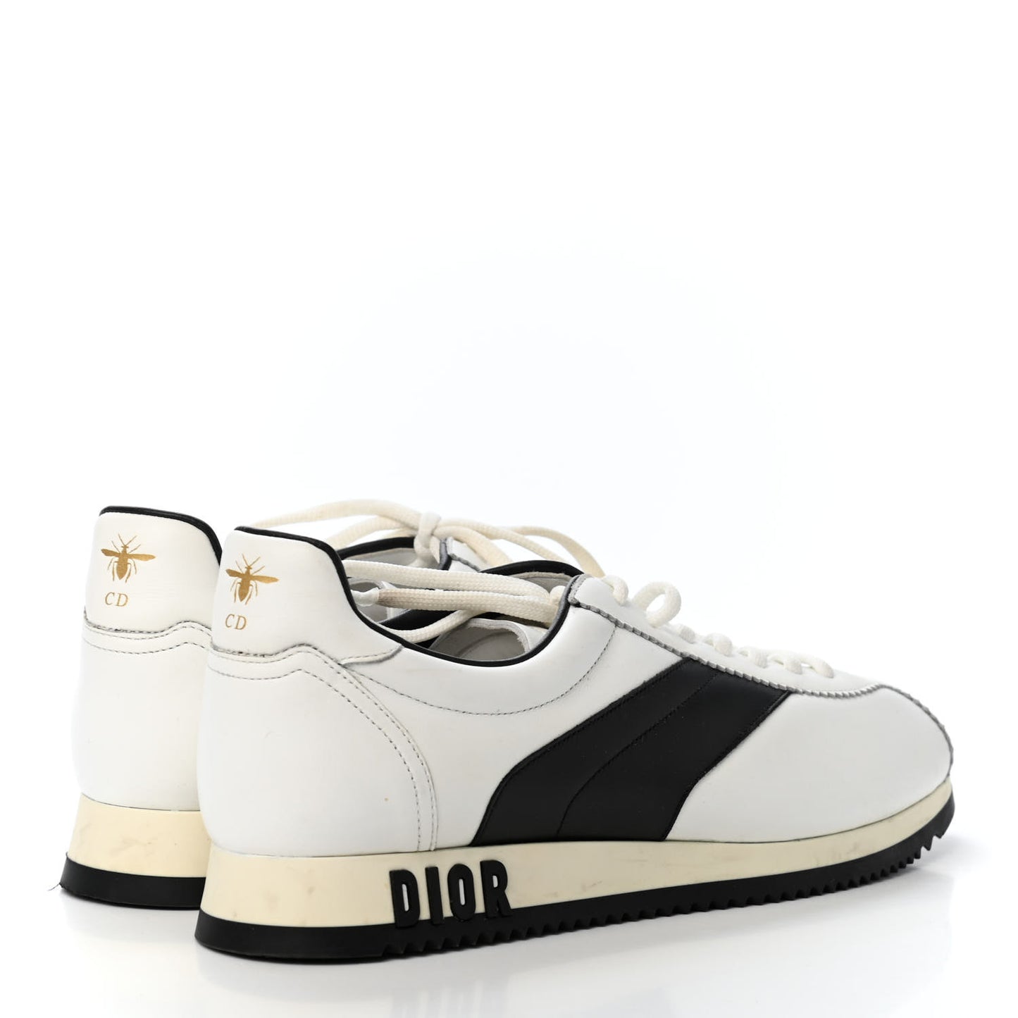 Calfskin Mix Diorun Sneakers 40 Optic White