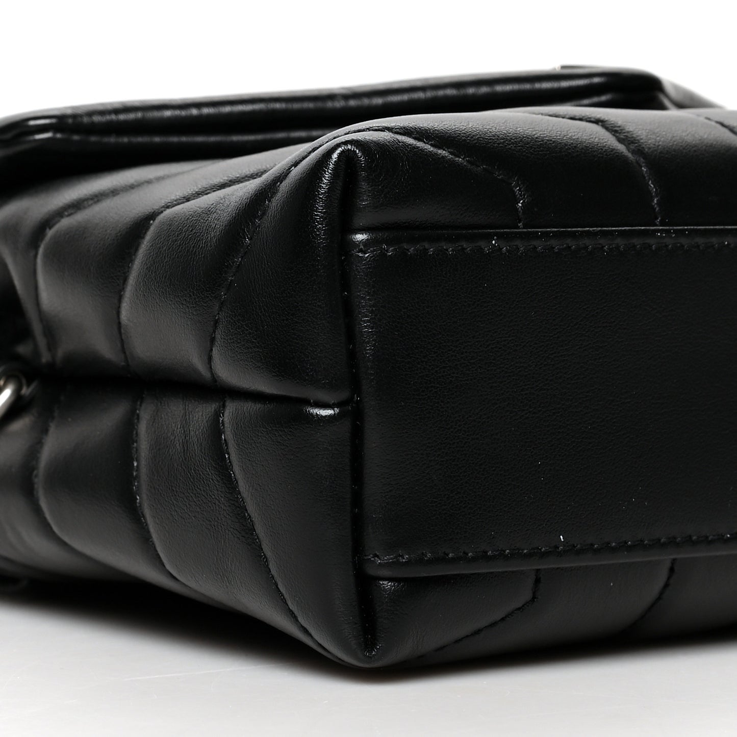 Calfskin Y Quilted Monogram Toy Loulou Crossbody Bag Black