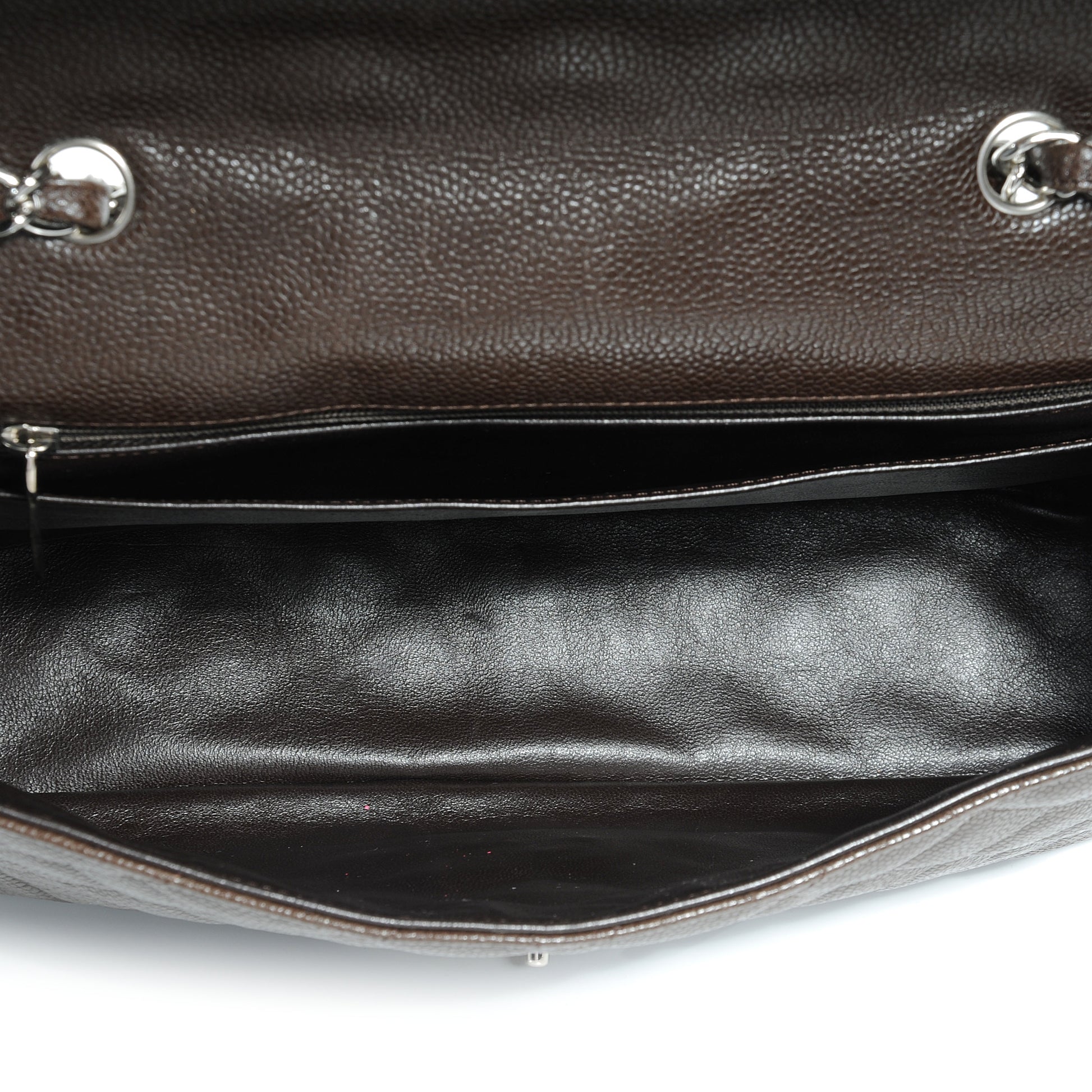 Chanel Caviar Jumbo Single Flap Dark Brown 6 of 8