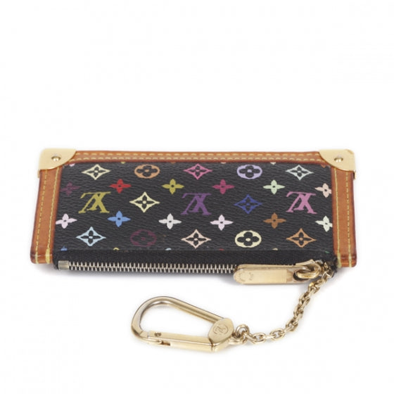 Monogram Multicolor Key Pouch Black