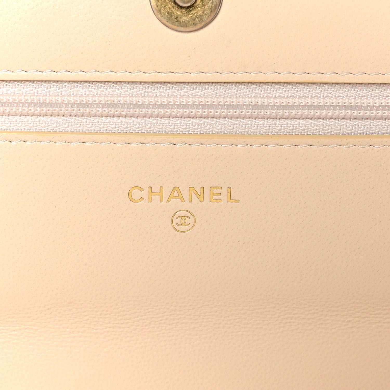 Chanel Goatskin Quilted Chanel 19 Wallet On Chain WOC Beige 6 of 10