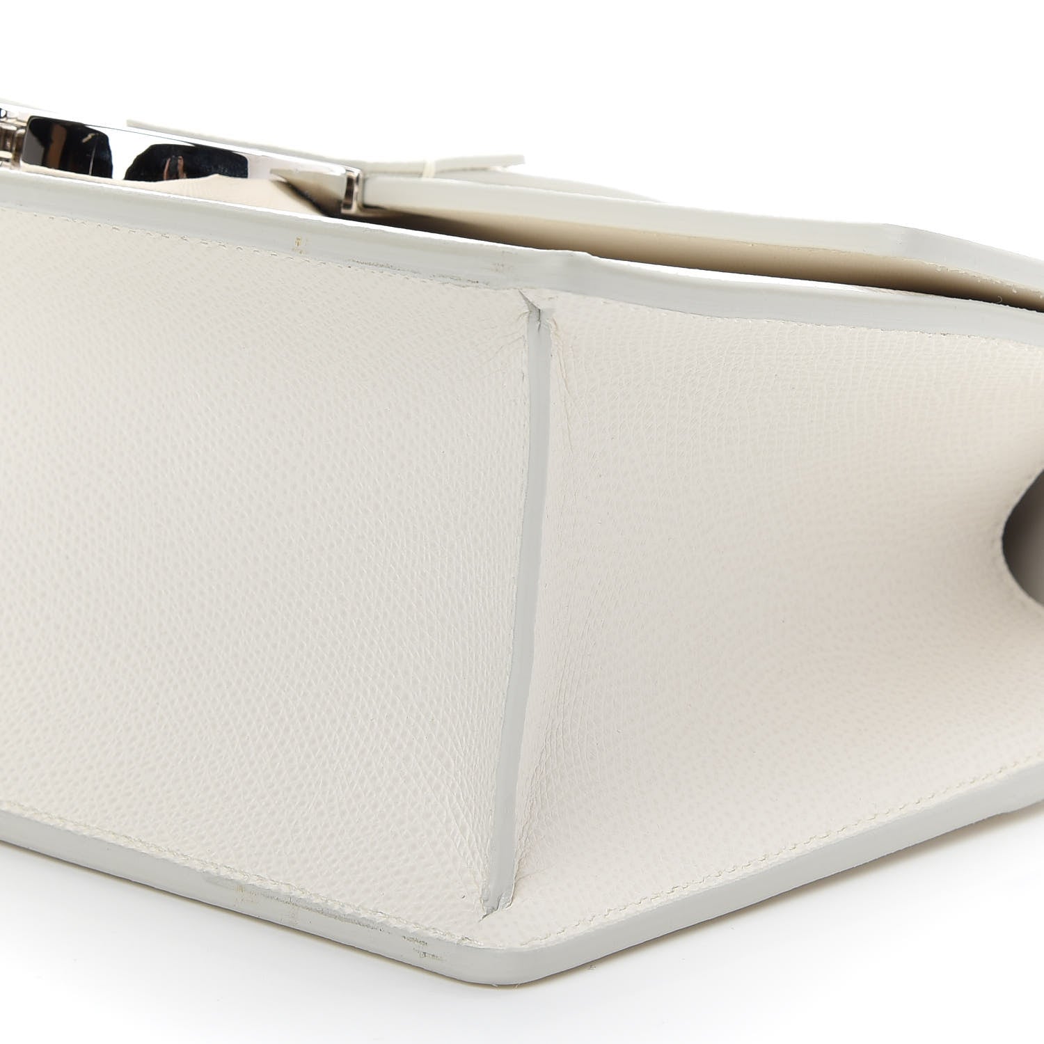 Christian Dior Grained Calfskin 30 Montaigne Chain Flap Bag White 8 of 8