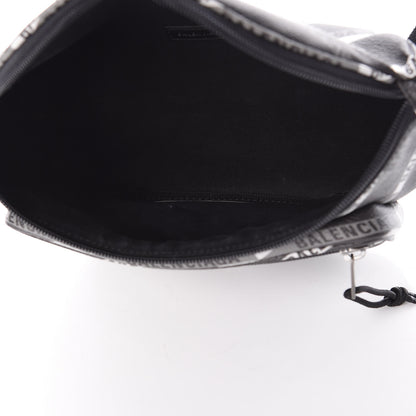 Balenciaga Coated Canvas Losange Monogram Explorer Belt Bag Black Grey 5 of 10
