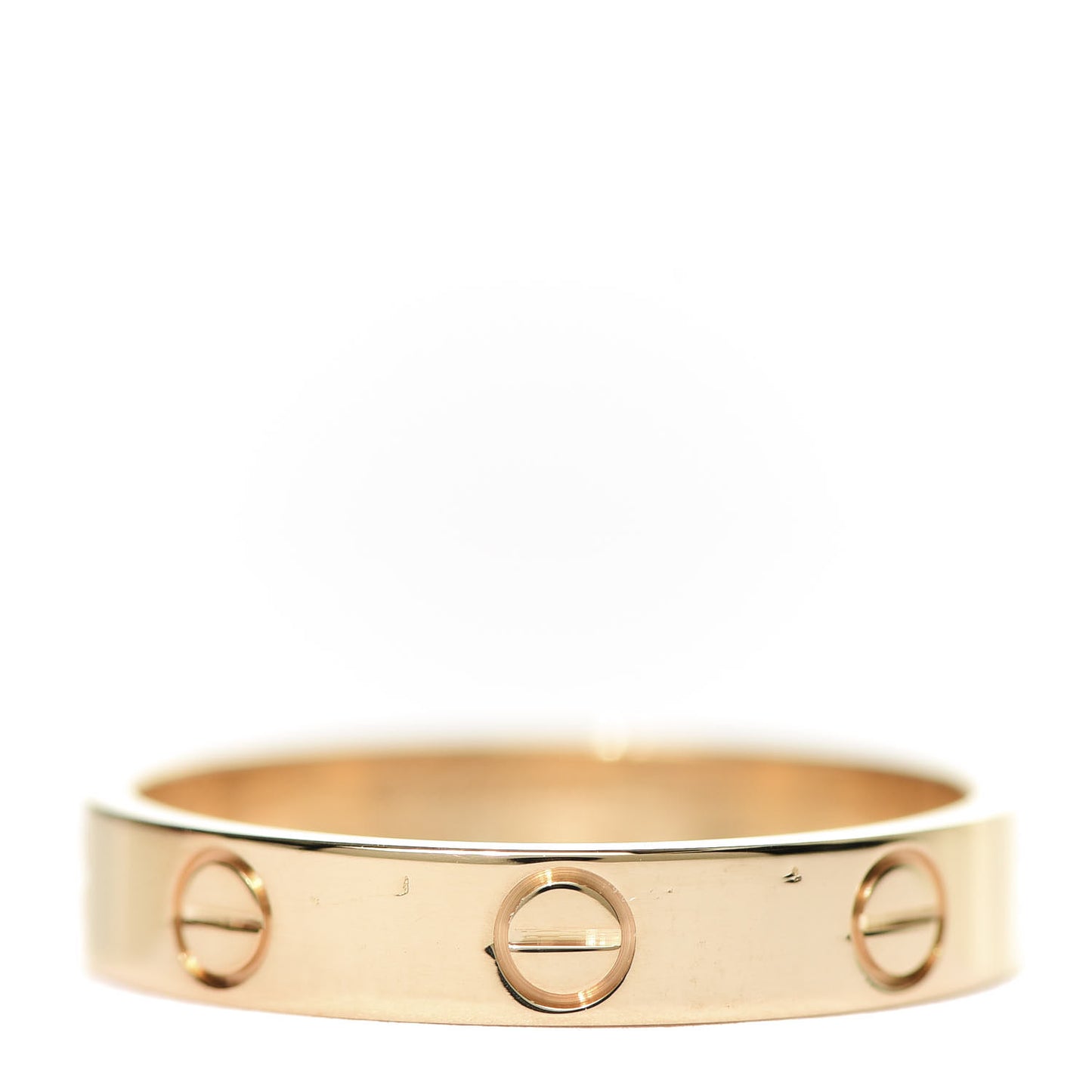 18K Yellow Gold 3.5mm LOVE Wedding Band Ring 55 7.25