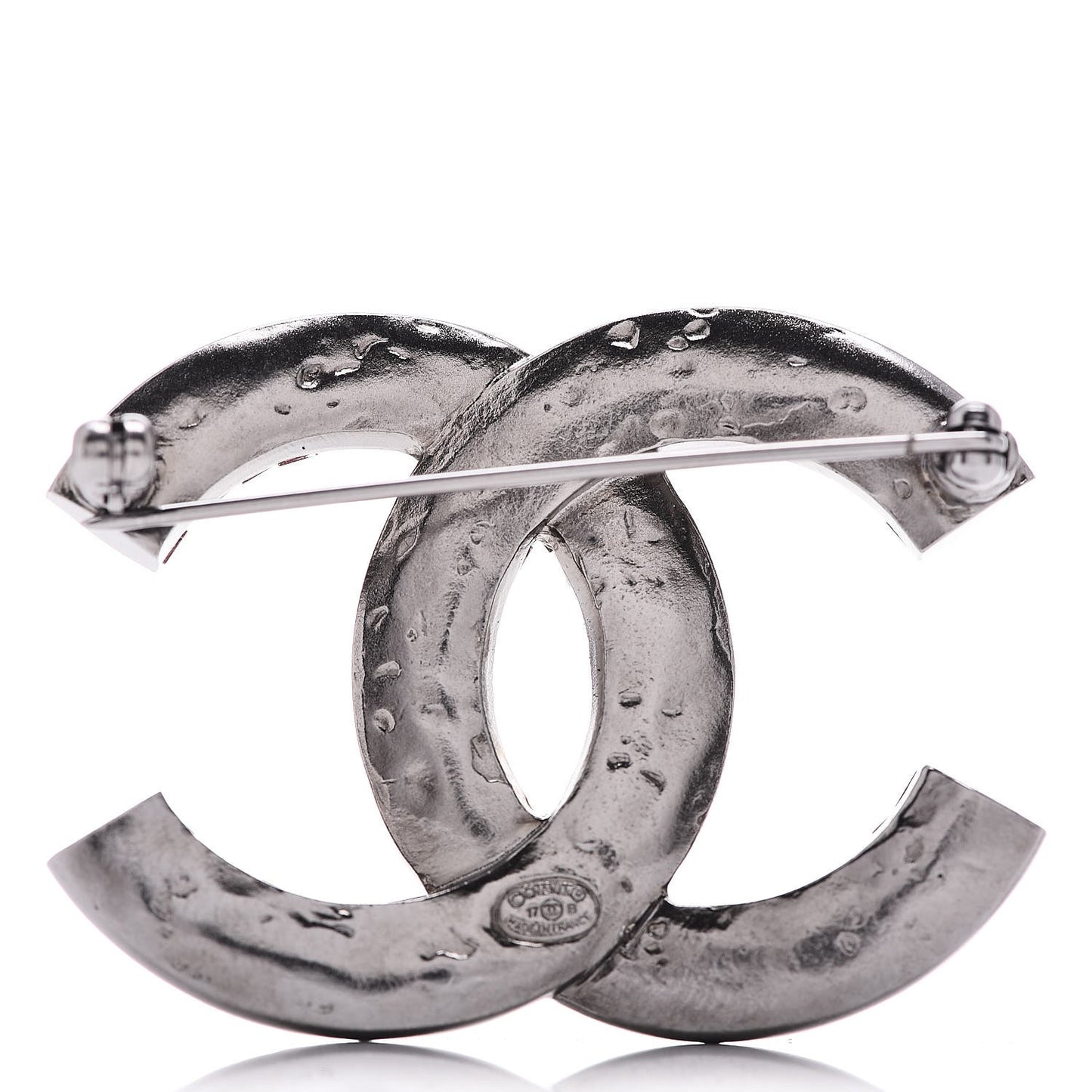 Ruthenium Crystal CC Brooch Red