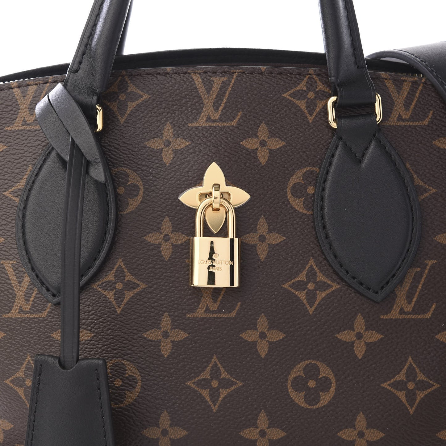 Monogram Flower Zipped Tote PM Black
