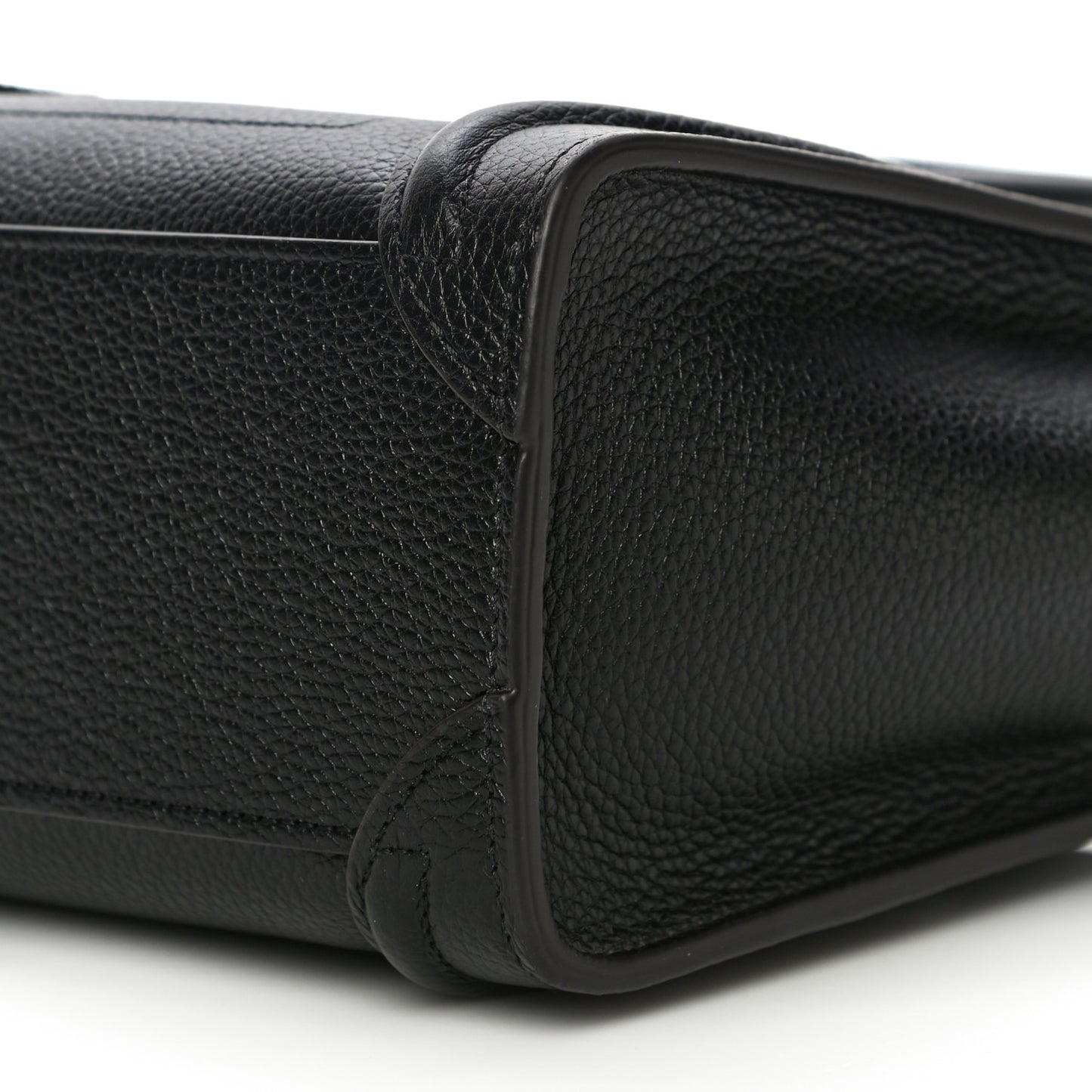Drummed Calfskin Nano Luggage Black