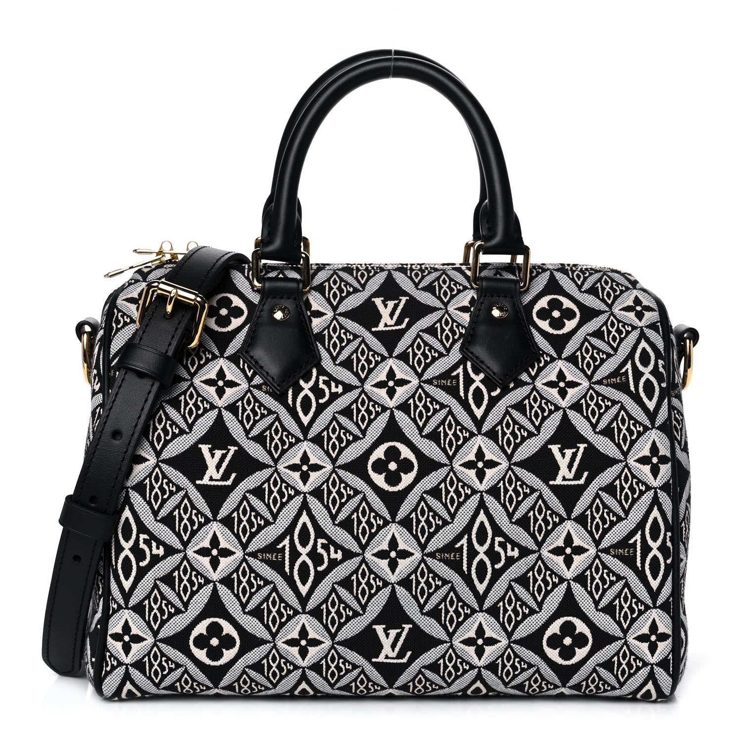 Louis Vuitton Jacquard Since 1854 Speedy Bandouliere 25 Grey 1 of 12