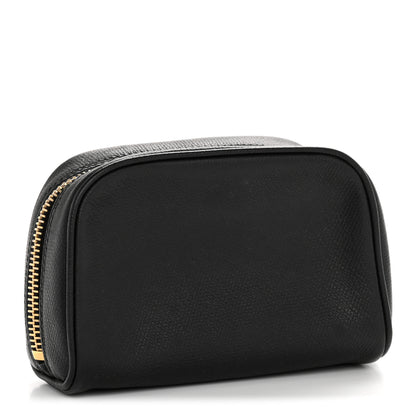 Chanel Grained Calfskin CC Button Cosmetic Case Black 3 of 9