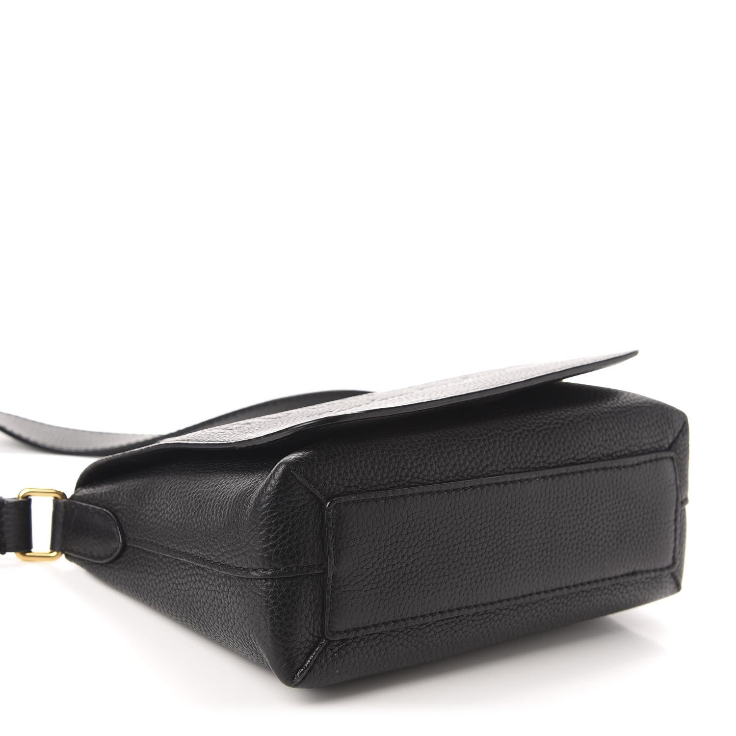 Burberry Grainy Calfskin Embossed Small Messenger Black 4 of 10