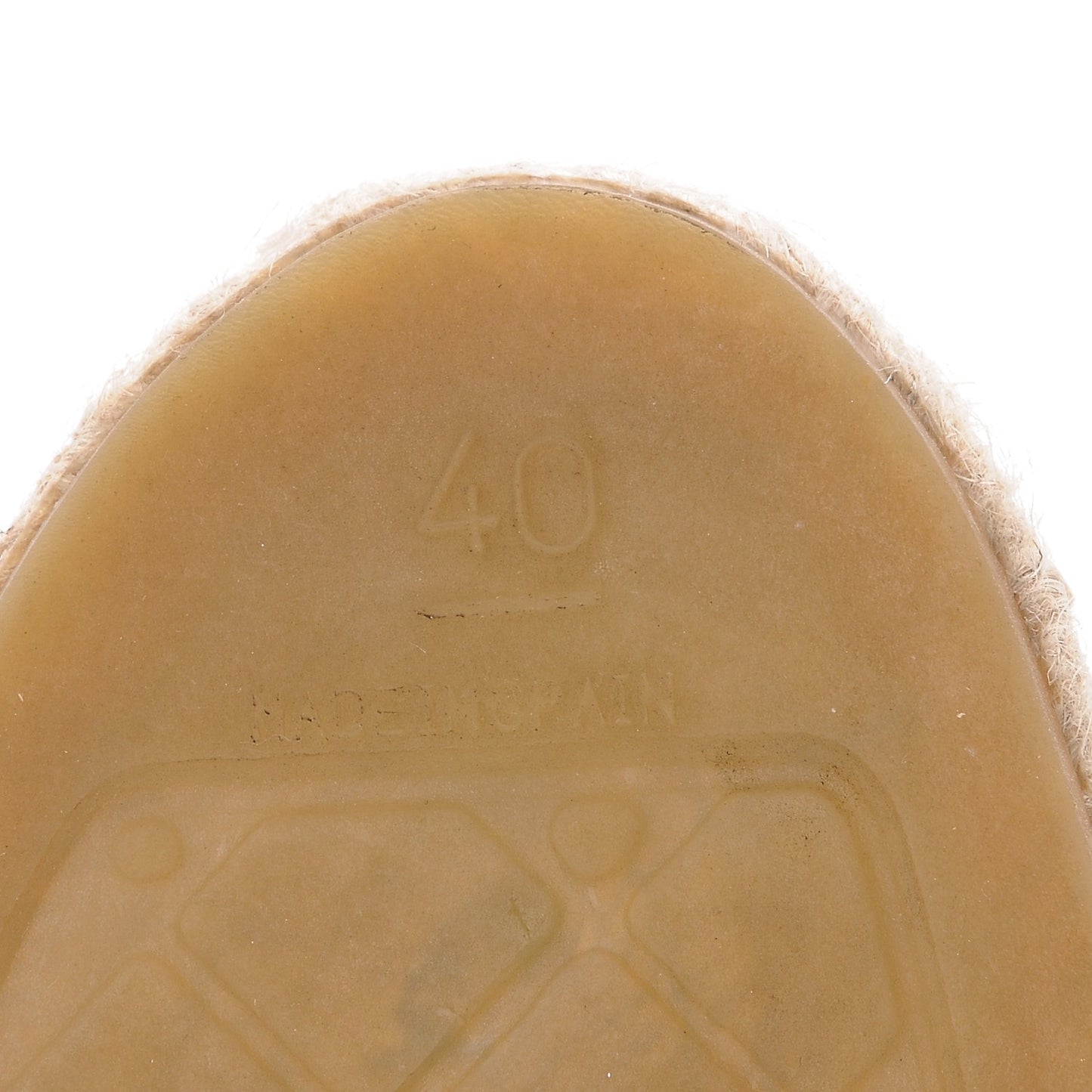 Lambskin CC Espadrilles 40 Beige Black