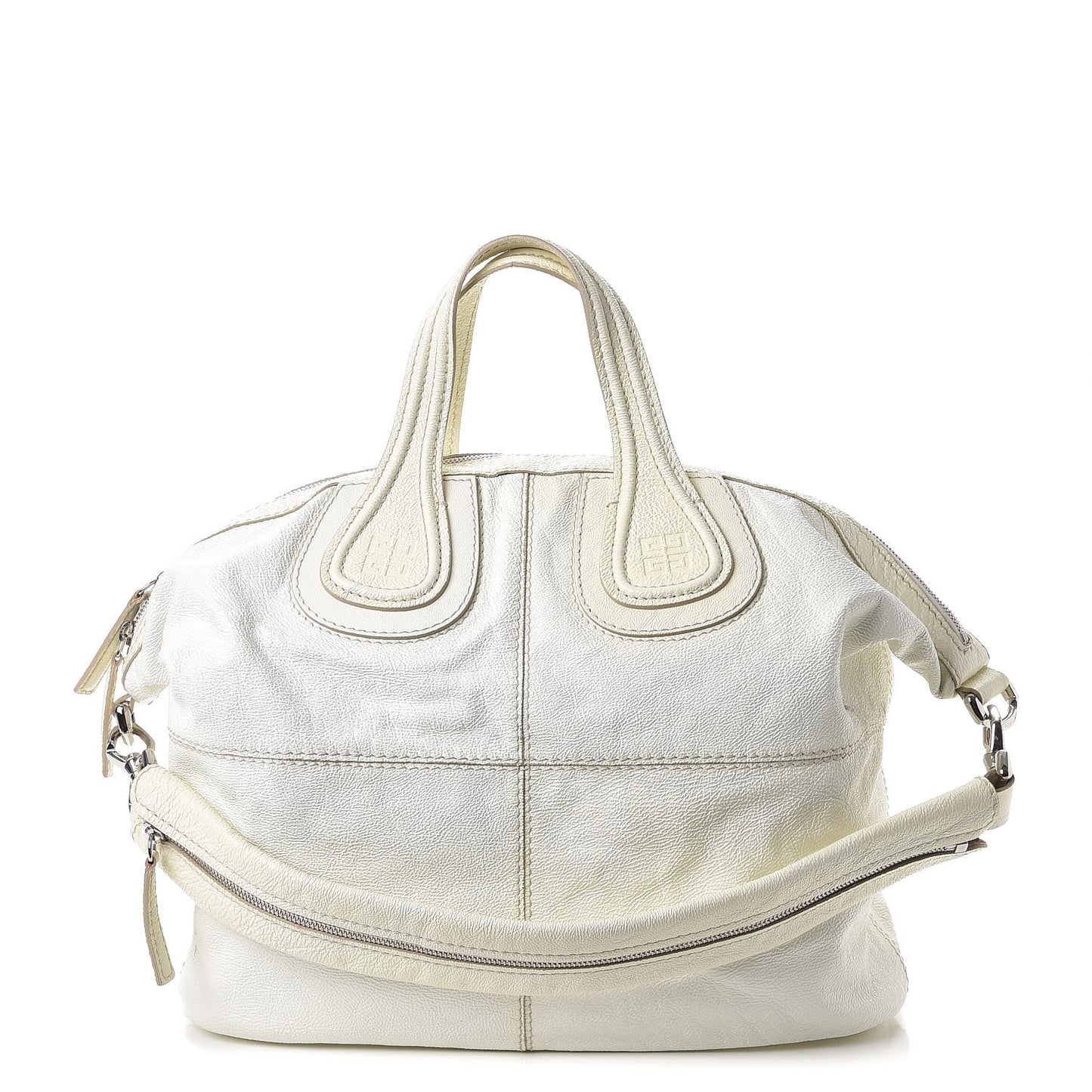 Sugar Goatskin Medium Nightingale Tote Bag Ivory