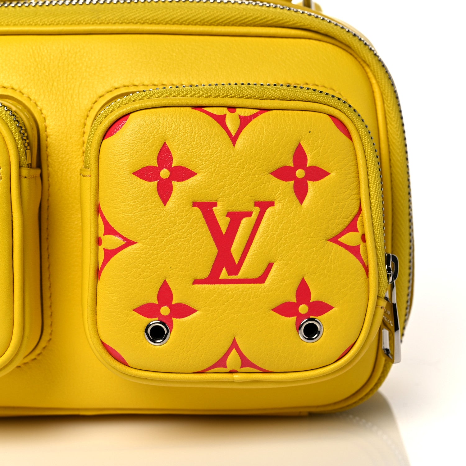 Louis Vuitton Calfskin Embossed Monogram Vuittamins Utility Crossbody Yellow 7 of 10