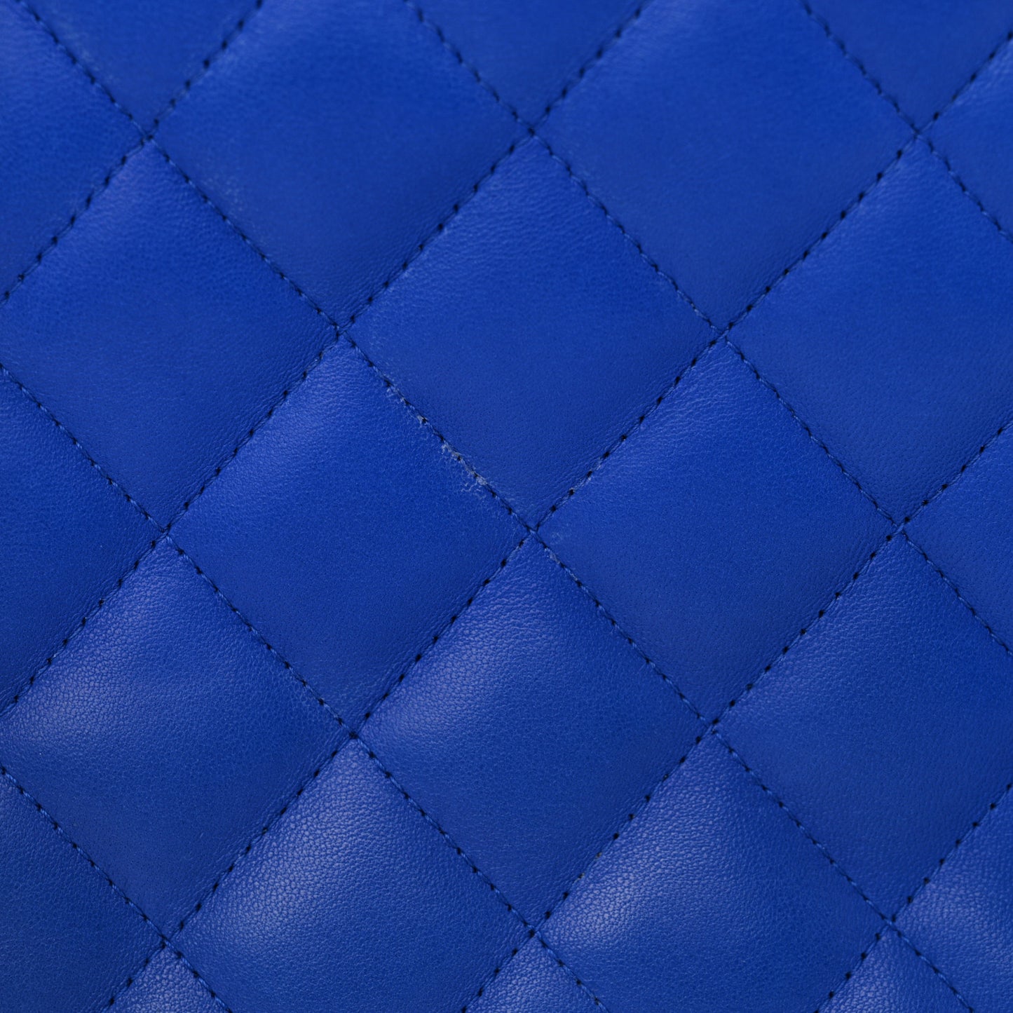 Lambskin Quilted Jumbo Single Flap Blue