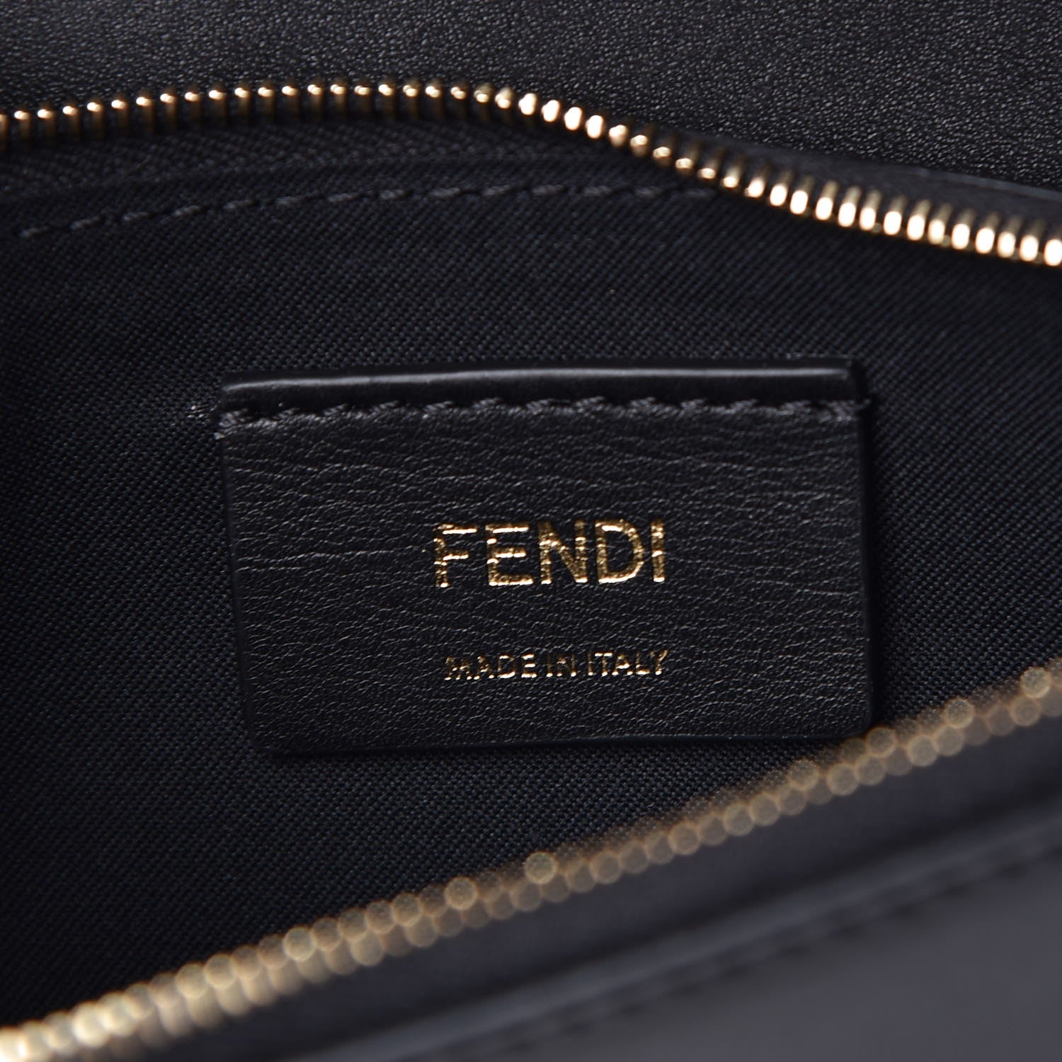 Fendi Vitello Liberty F is Fendi Bi-Color FF 1974 Embossed Medium Envelope Wallet On Chain Black Maya 6 of 8