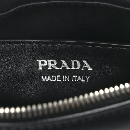 Prada Soft Calfskin Diagramme Crossbody Bag Black 6 of 10