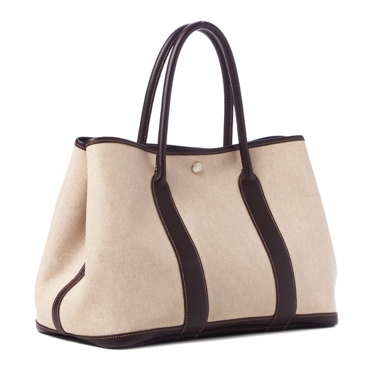 Hermes Toile Buffle Gala Garden Party Tote 36 MM Marron Fonce 3 of 9