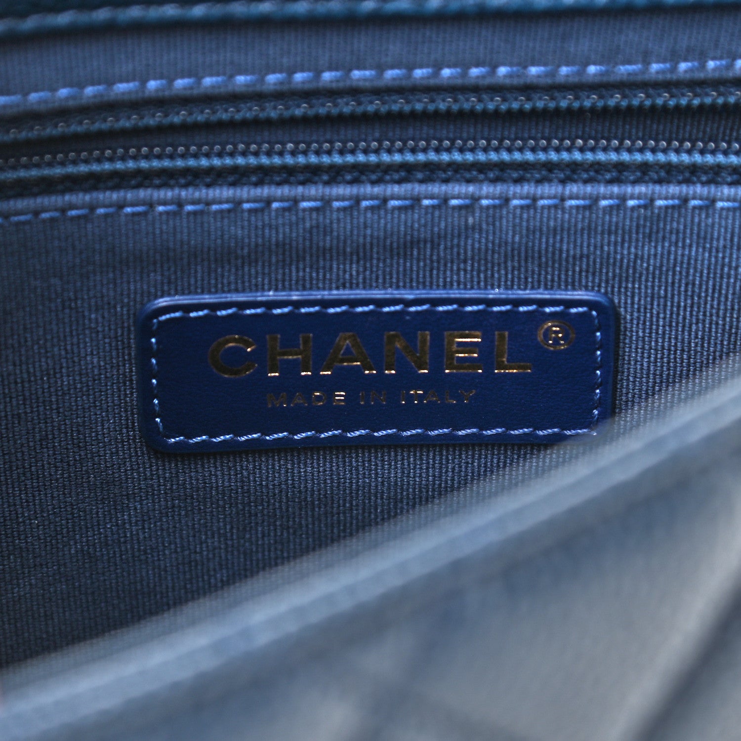 Chanel Caviar Quilted Chain Soul Flap Navy Blue 5 of 8