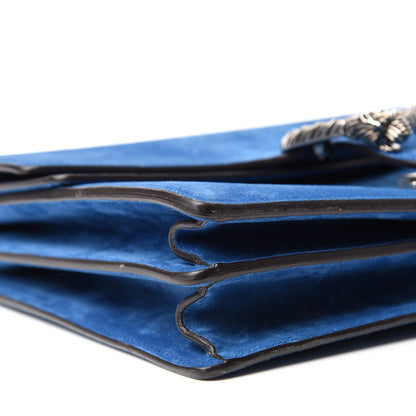 Gucci Suede Medium Dionysus Shoulder Bag Blue 6 of 14