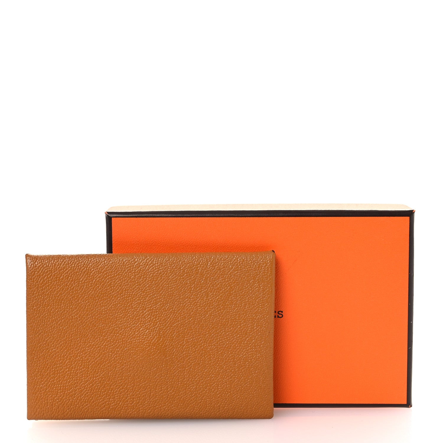 Hermes Chevre Mysore Verso Calvi Card Case Caramel Mauve Sylvestre 9 of 9