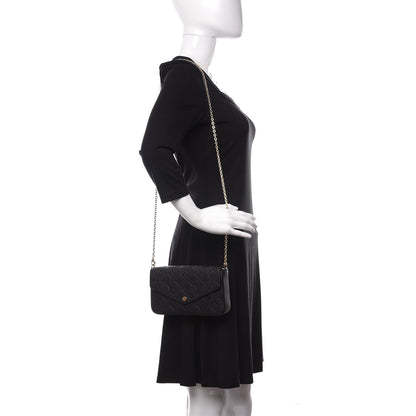 Louis Vuitton Empreinte Pochette Felicie Chain Wallet Black 2 of 10