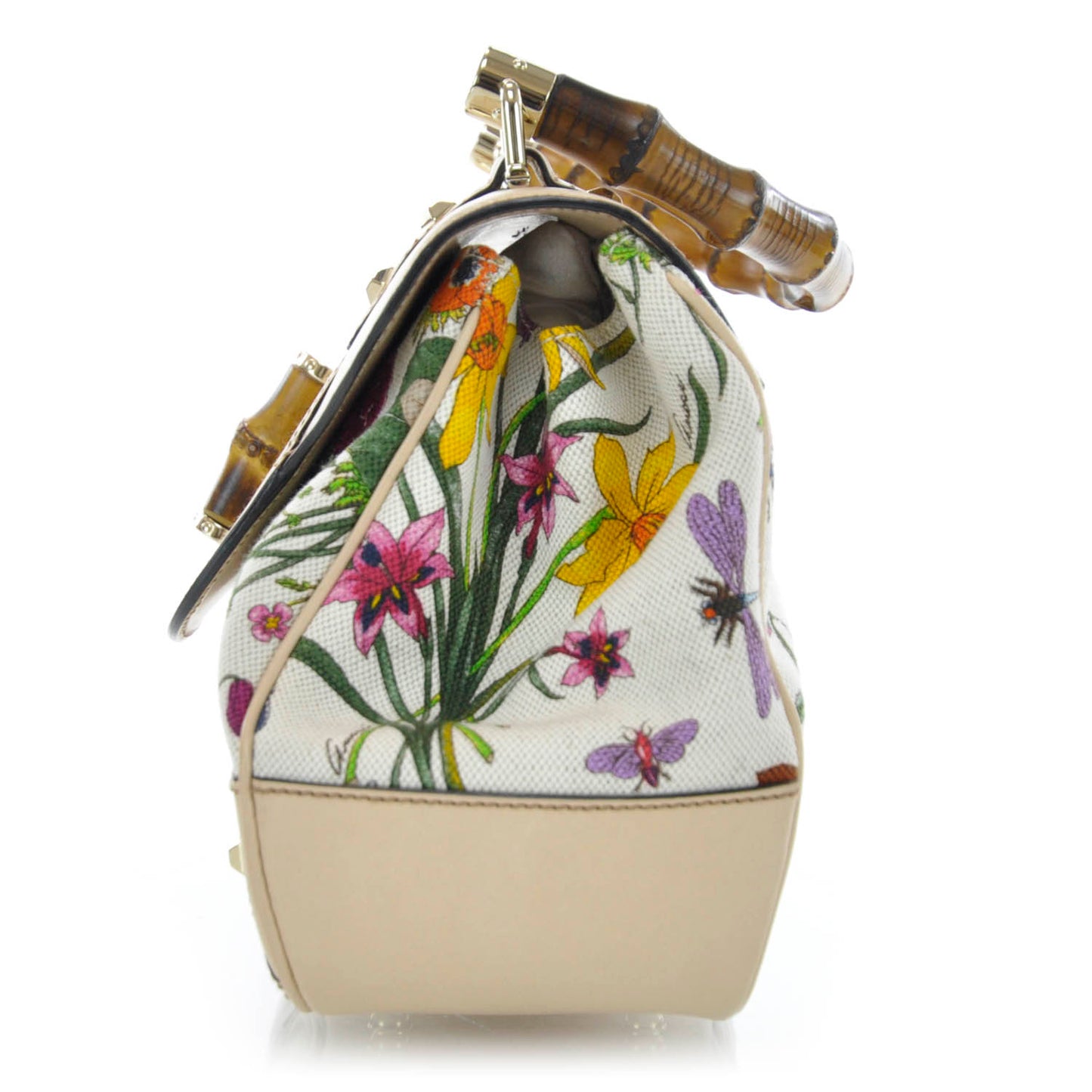 Floral Flora Bamboo Handle Bag