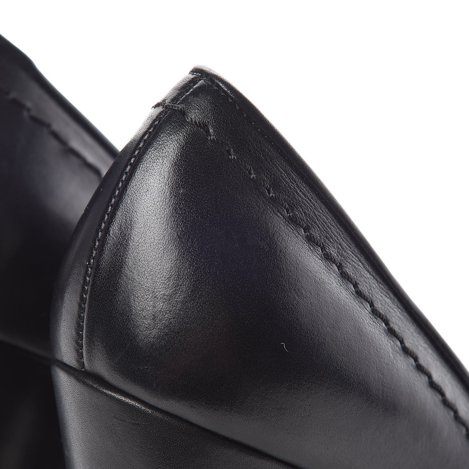 Chanel Calfskin Escarpins CC Pumps 36.5 Black 10 of 13