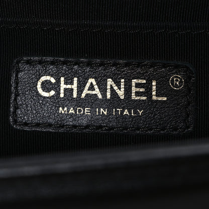 Chanel Calfskin Chevron Quilted Medium Boy Flap Black 6 of 11