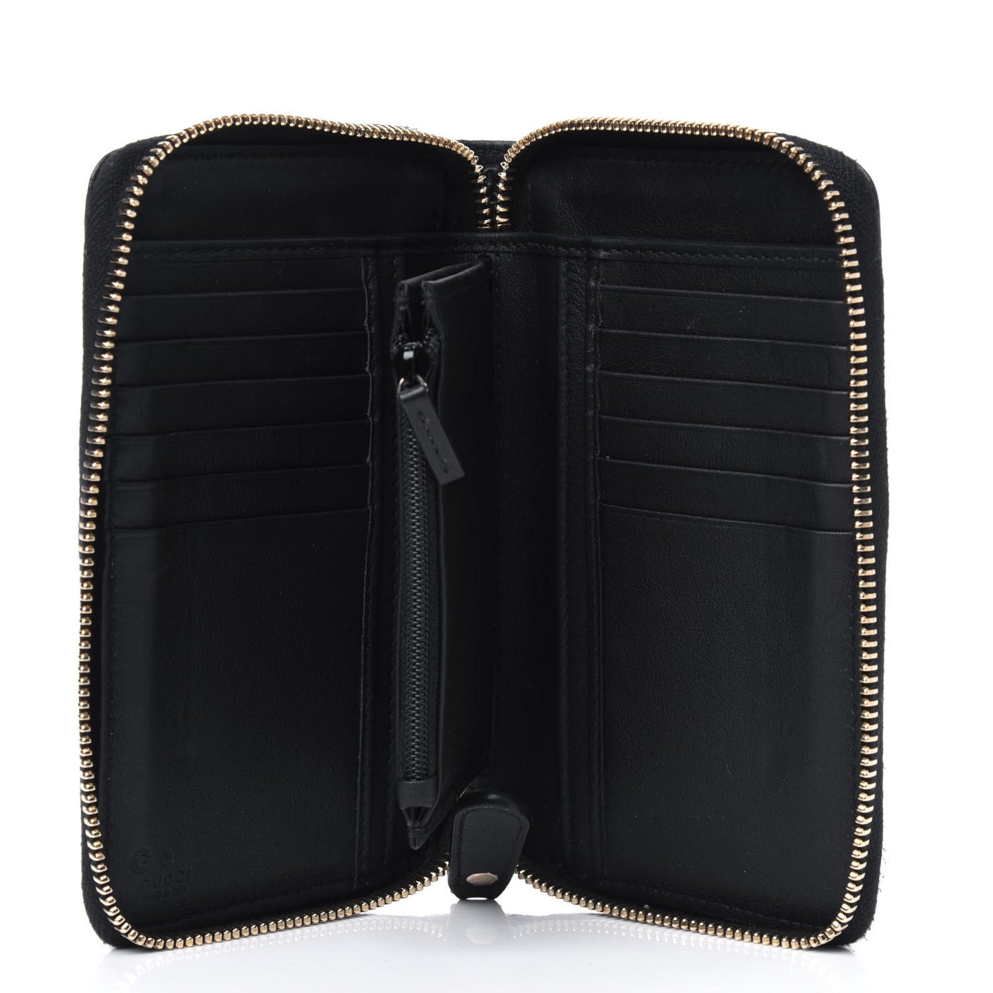 Soft Microguccissima Zip Around Organizer Wallet Black