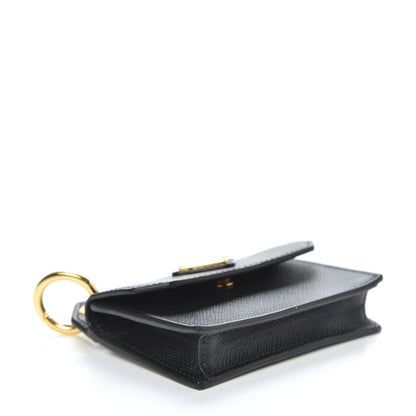 Prada Saffiano Metal Coin Purse Black 4 of 9