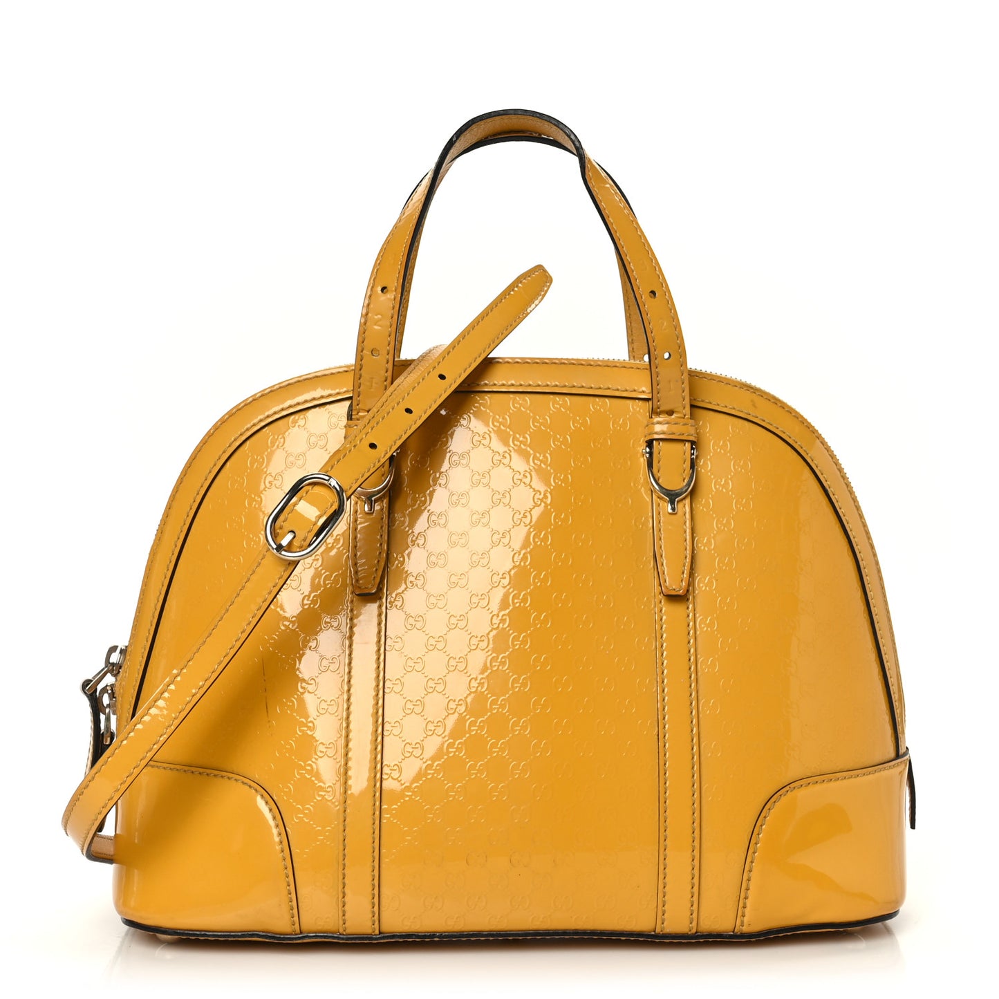 Patent Microguccissima Small Nice Top Handle Dome Bag Bumblebee