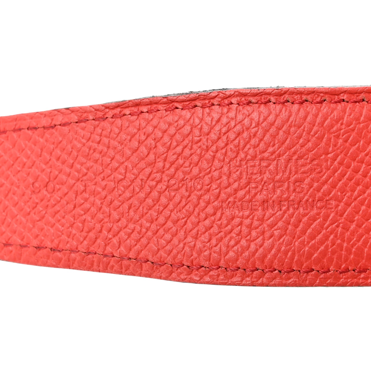 Hermes Swift Epsom 32mm H Belt 90 36 Vermillon Rose Jaipur 5 of 8