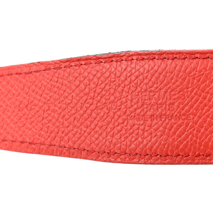 Hermes Swift Epsom 32mm H Belt 90 36 Vermillon Rose Jaipur 5 of 8