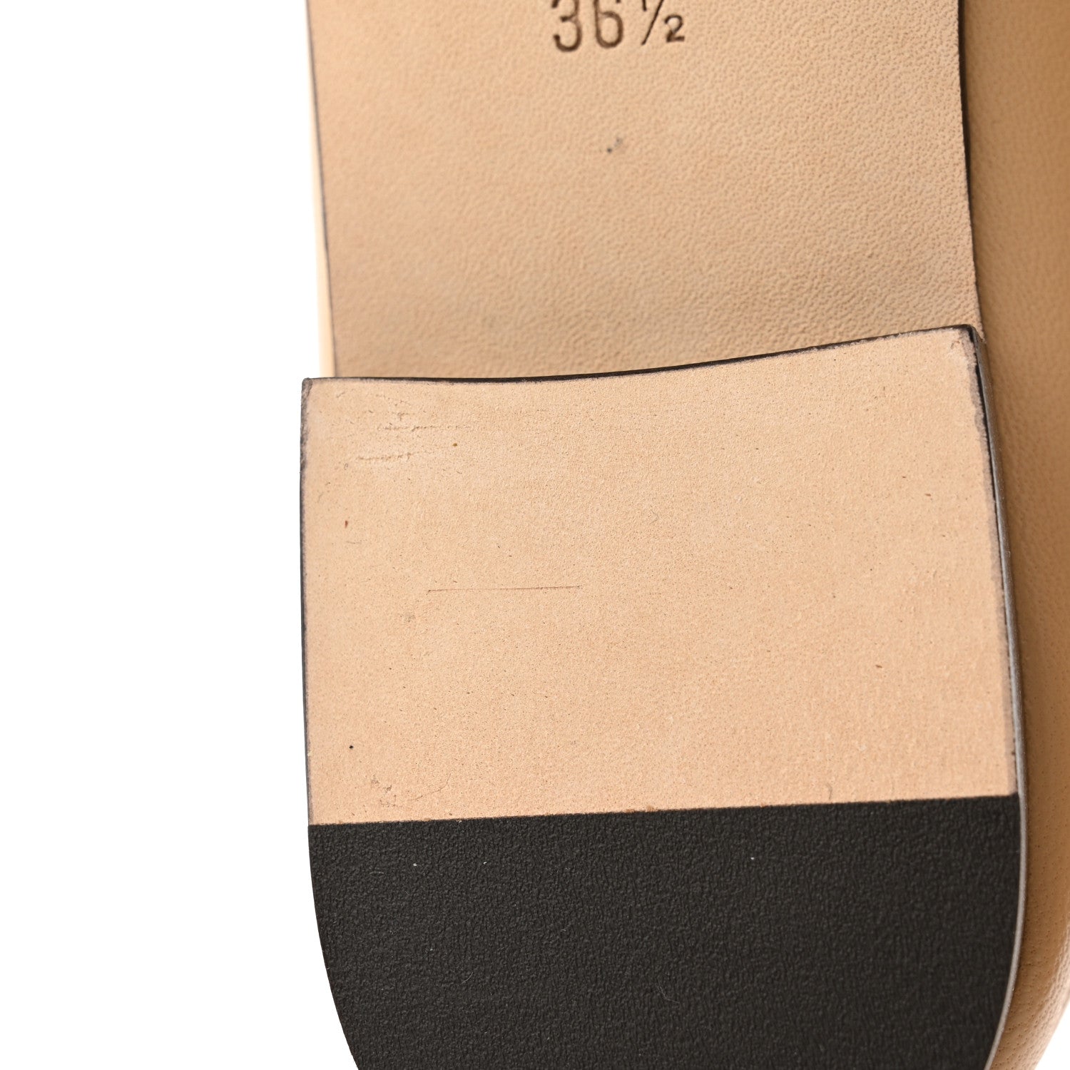 Chanel Lambskin Cap Toe CC Ballerina Flats 36.5 Beige Black 9 of 13