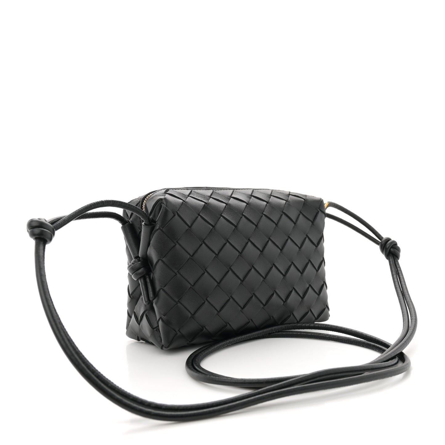 Nappa Intrecciato Mini Loop Camera Bag Black