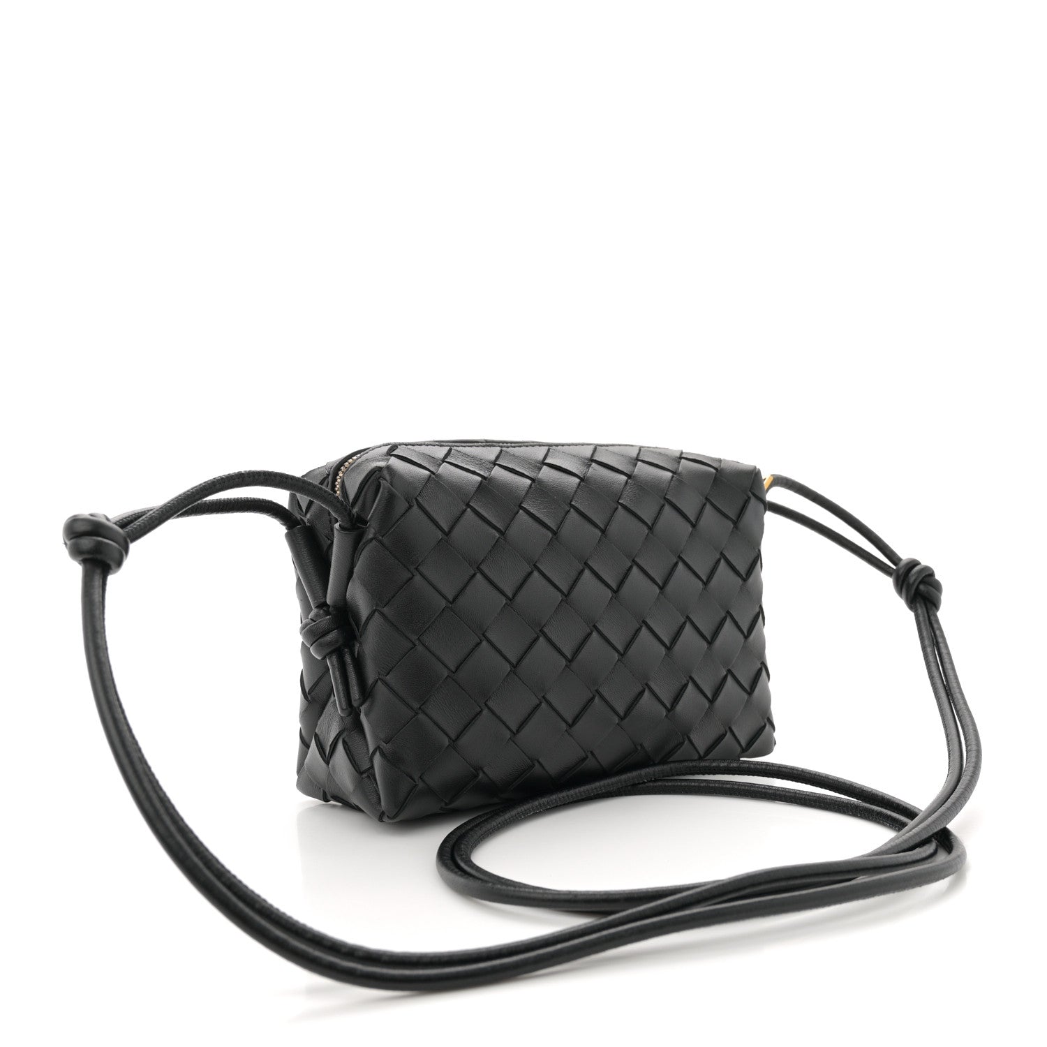 Bottega Veneta Nappa Intrecciato Mini Loop Camera Bag Black 2 of 9