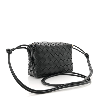 Bottega Veneta Nappa Intrecciato Mini Loop Camera Bag Black 2 of 9