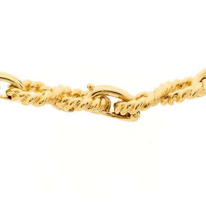 Tiffany 18K Yellow Gold Diamond Twist Link Necklace 4 of 5