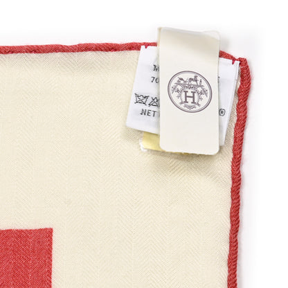 Hermes Cashmere Silk Cheval De Fete Shawl 140 Vieux Rose Vert 2 of 6