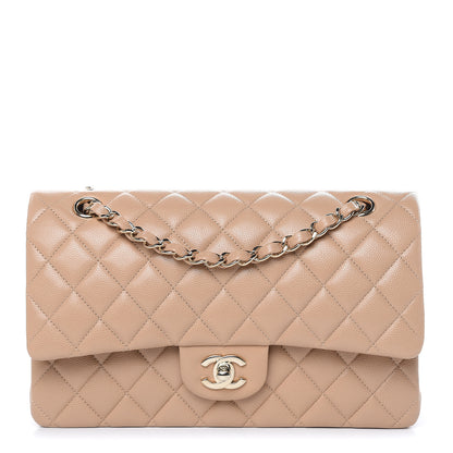Chanel Caviar Quilted Medium Double Flap Beige 1 of 12