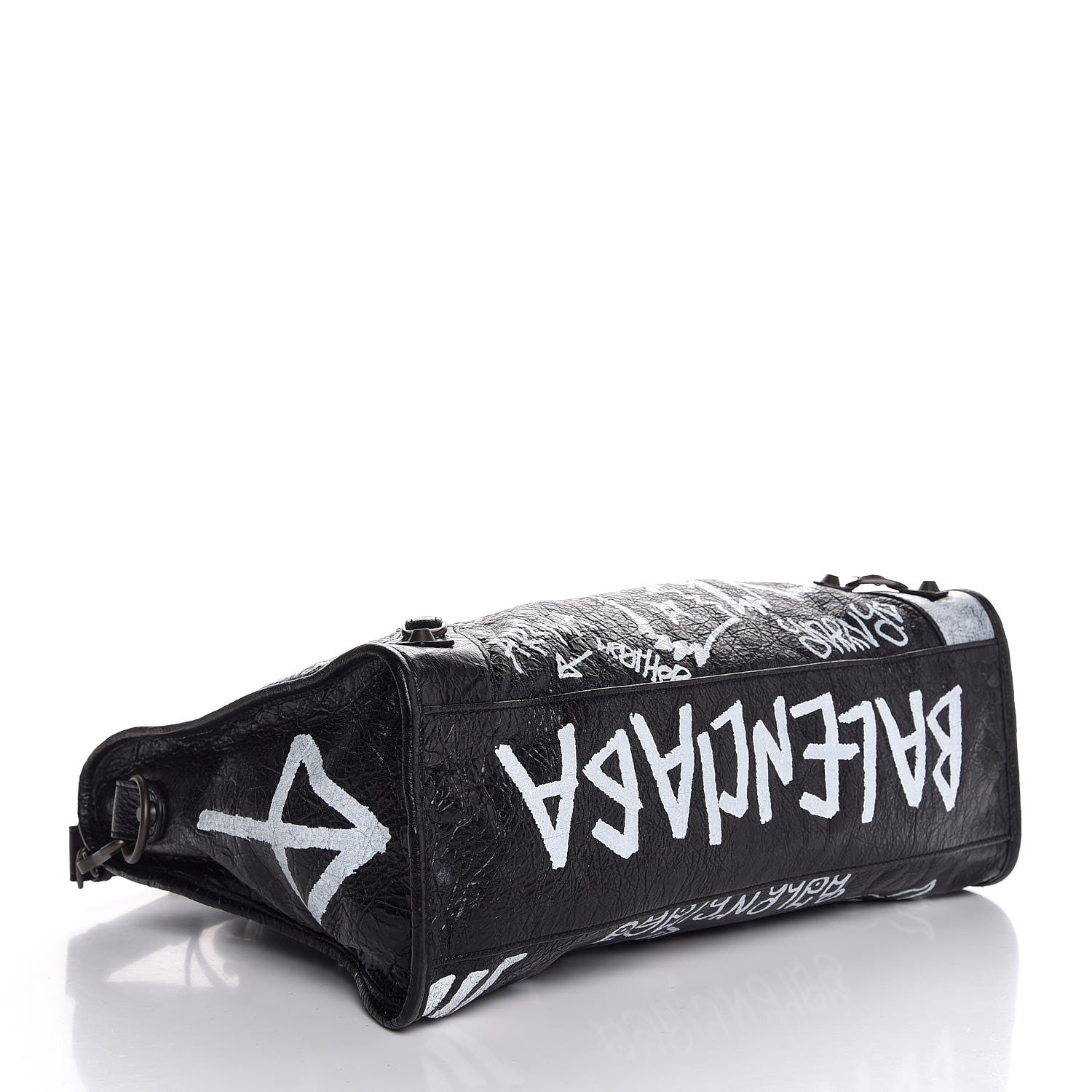 Balenciaga Agneau Arena Graffiti All Over Classic Hardware City Black White 6 of 8