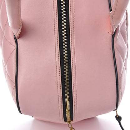 Chanel Calfskin Quilted Large Bowler Pink 32 of 34