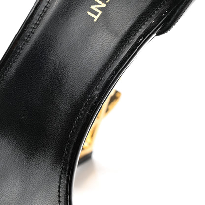Saint Laurent Patent Calfskin Opyum 110 Sandals 41 Black Gold 9 of 12
