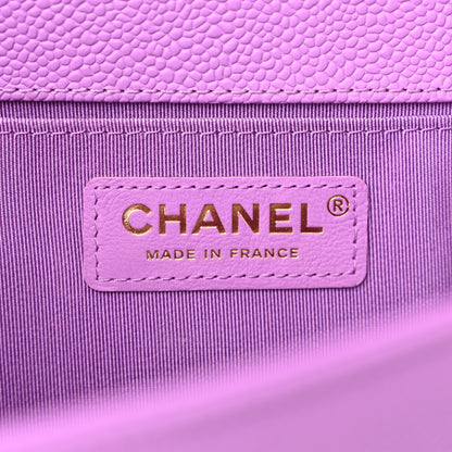 Chanel Caviar Quilted Medium Boy Flap Purple 6 of 15