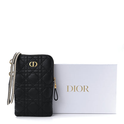 Christian Dior Supple Calfskin Cannage Caro Multifunctional Pouch Black 15 of 15